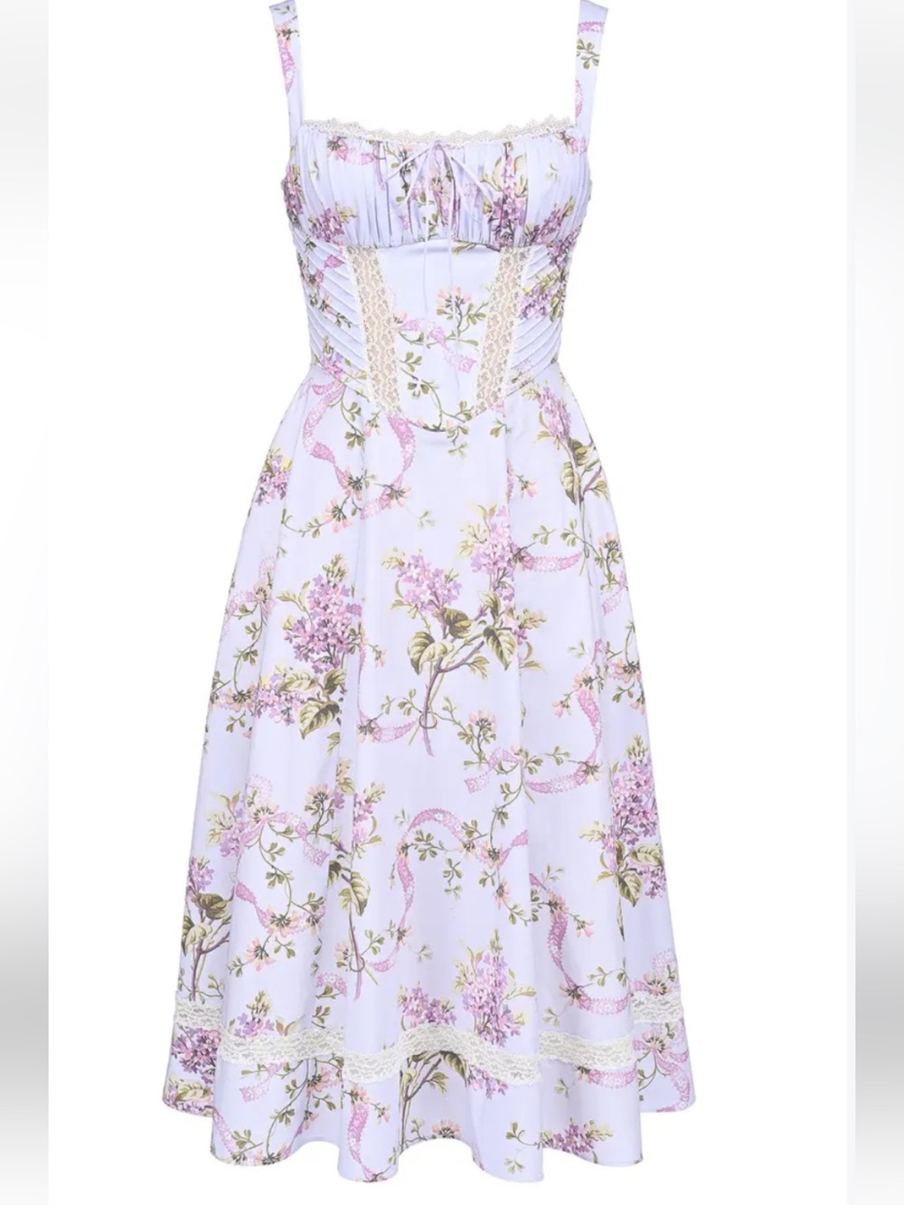House of CB Lavender Floral Womens Kim Midi Sundress